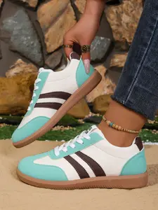 Outdoor Lace-Up Running Shoes, Running Athletic Shoes, Fashionable Running Shoes, Fashion Women's Walking Sneakers, Lightweight Comfortable Training Shoes, All-Season Casual Style