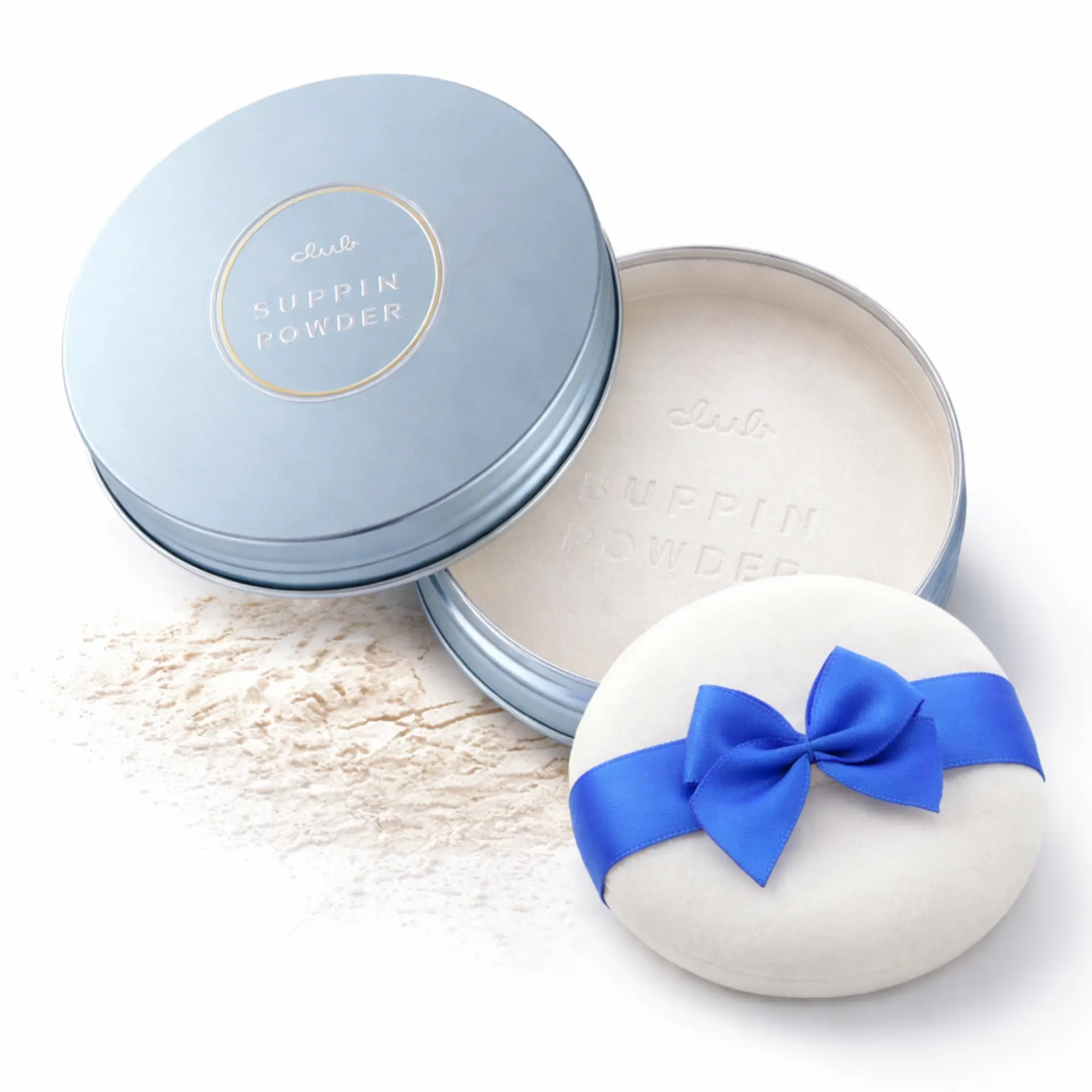 Club Suppin Translucent Setting Powder, Pressed Powder Foundation & Long-Lasting, Hydrating Face Powder, Makeup Setting Powder with Amino Acids & Shea Butter, 24H Overnight Japanese Skincare, WHITE