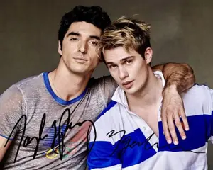 Taylor Zakhar Perez & Nicholas Galitzine - Red, White & Royal Blue Reproduction/Preprinted Signed Autographed Photo