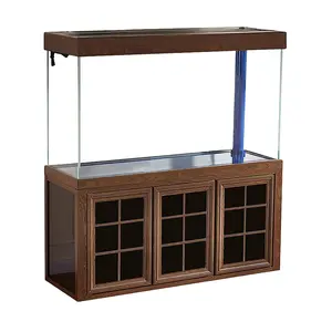 Aquadream Aqua Dream 175 Gallon Tempered Glass Aquarium with Built-in Sump Filtration System, LED Lighting, Aluminum Frame & Prebuilt Stand