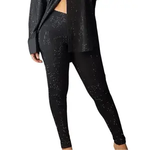Belinda Full Stone - Leggins Rhinestone Bottoms Women  Stretchy