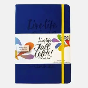 Sapphire Live Life in Full Color Hardcover Blank Page Notebook