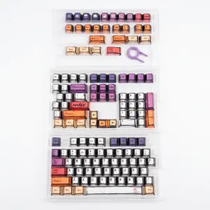Womier PBT Keycaps,134 Keys Retro Anime Cherry Profile for 61/68/84/87/98/100 Cherry Gateron MX Mechanical Keyboards