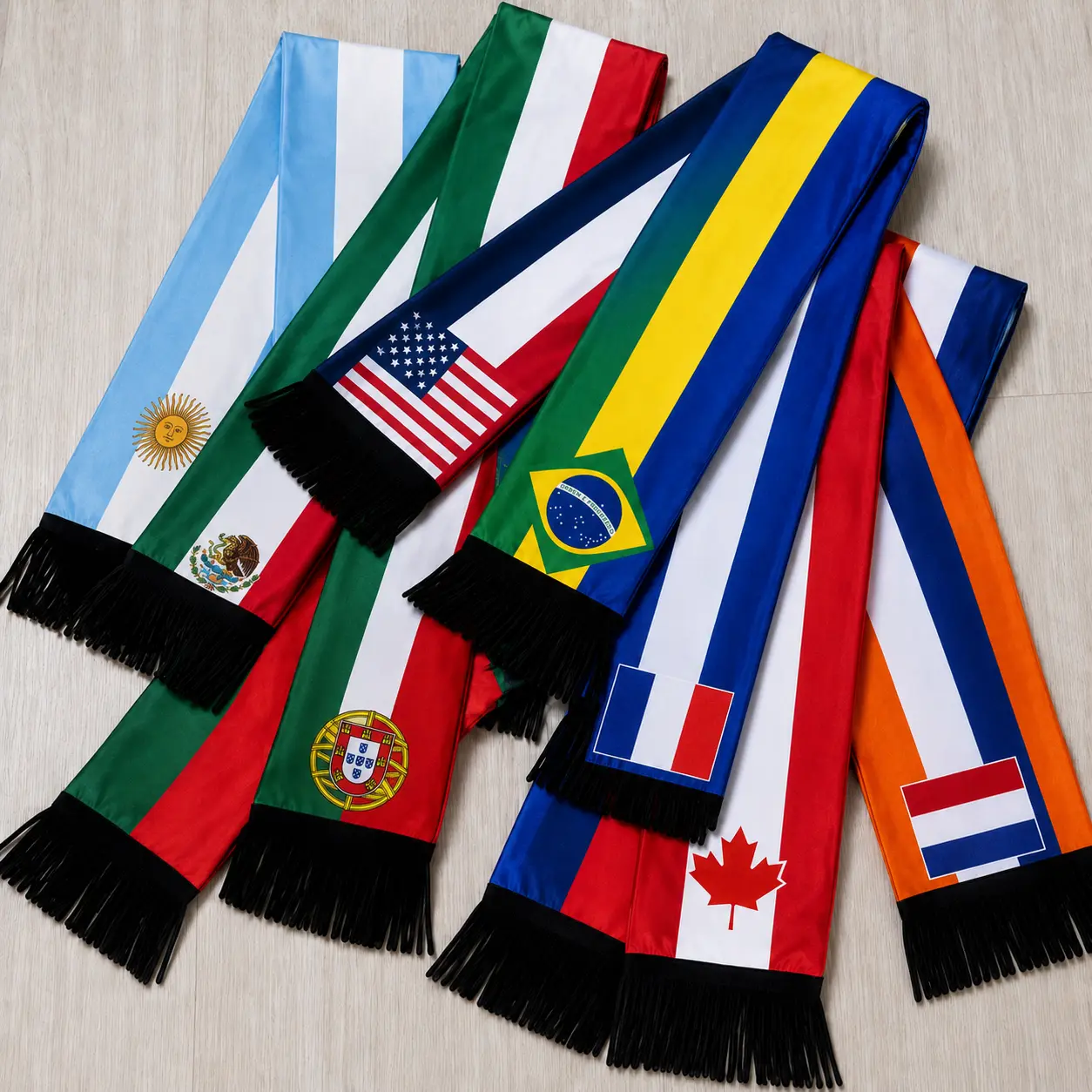 All Team Football Fan Scarf Collection International Match Day Supporter Scarf Double Sided Stadium Wear Sports Fan Gift for Men and Women