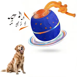 3 Modes Auto Moving Dog Ball, Premium ETPU Bite Resistant Toy with LED Light & Sound