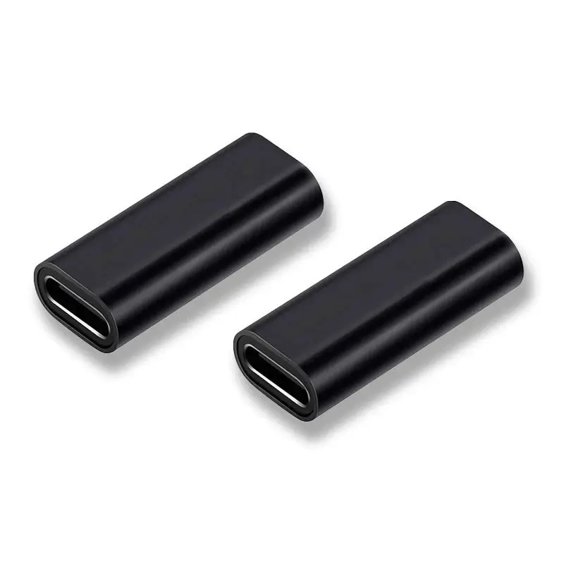 2 PCS USB C Female to Female Adapter USB 3.1 Type C Coupler Connector Pack Black