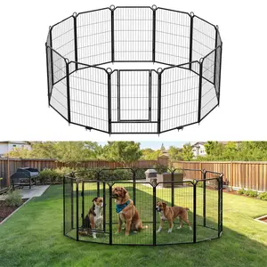 GARVEE Dog Playpen Outdoor, 40 Inch 12 Panels Dog Pen Indoor Heavy Duty Puppy Exercise Pen Metal Pet Fence, Homes for Pets Dog Exercise Pen & Playpen
