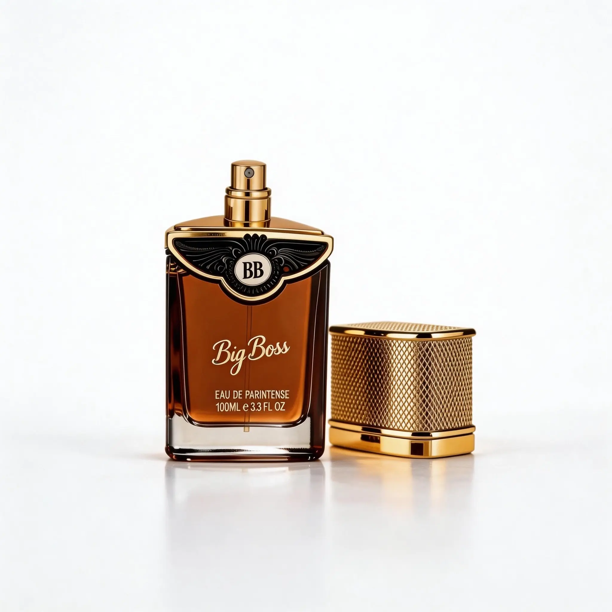 Men's Golden Brown Oud Eau De Parfum, 100ml Oriental Woody Fragrance with Mandarin, Lavender, Earthy Woody Scent & Warm Aromatic Notes, Aromatic Fragrance