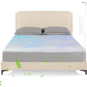 Grounding Sheets California  Size,Earth Grounded Fitted Bed Sheet 10% Pure  Fiber + 90%  , Bed Grounding Kit with grounding Cord for Improved Sleep & (Gray,80"x72"x15")