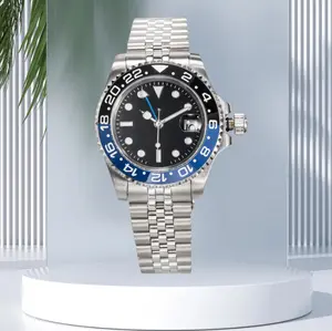 Luxury Men's Business Watch with Logo, Designer Automatic Movement Timepiece, 41mm 904L Stainless Steel Fashion Wristwatch