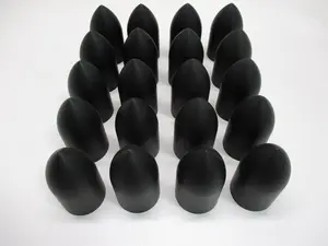 (20) Wheel Lugnut Black Plastic 33mm Thread On Bullet Nut Covers Caps / 3 7/8"