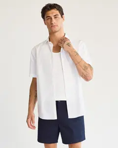 Express Slim Short Sleeve Cotton Stretch 1MX Dress Shirt