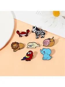 1pc Cute Animal Series Brooch Metal Badge Clothing Backpack Jewelry Accessories Pin Alloy Badge