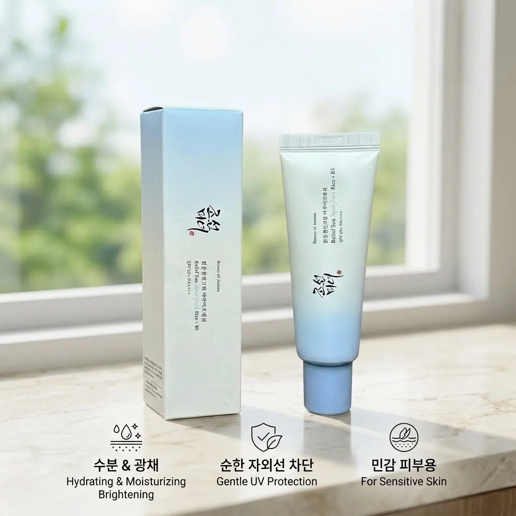Beauty of Joseon Relief Sun Rice Probiotic Facial Sunscreen, SPF50 PA++++, Original Korean Version, 1.7oz, Lightweight, Non-Greasy, Niacinamide, Rice Extract, Vitamin-Infused, UV Protection, Brightening Daily Skincare