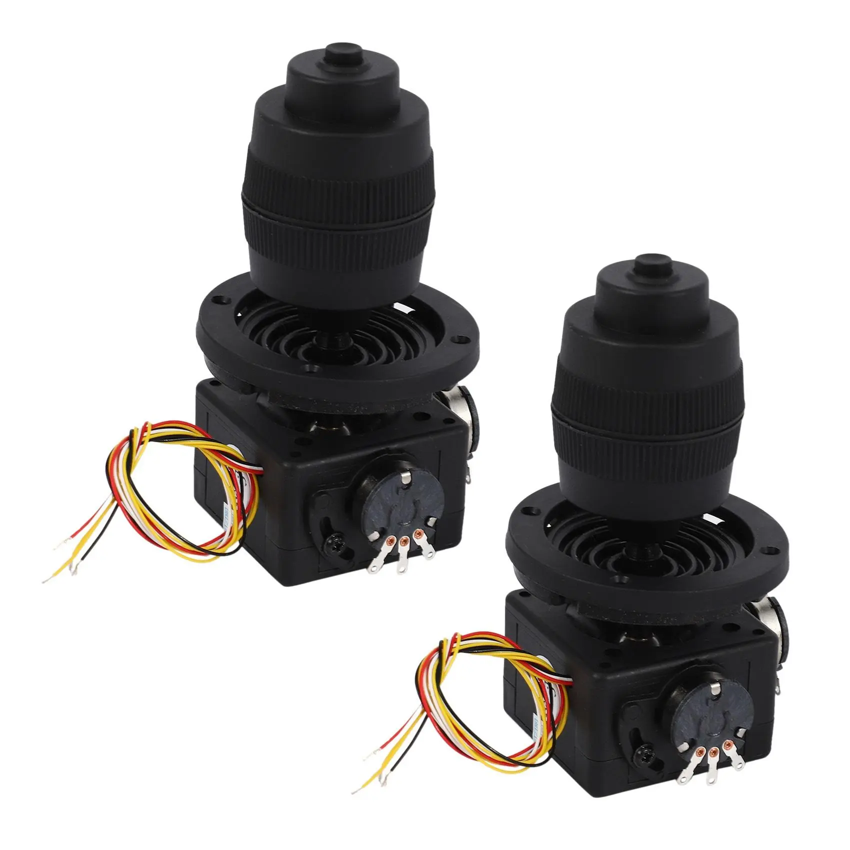 2-Pack JH-D400B-M4 4-Axis Joystick Potentiometer Button, 10K 4D Controller Switch with Wire, Industrial Control Device Module for Machine Equipment Repair