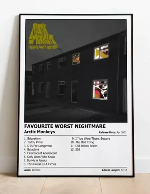 ARCTIC MONKEYS - Favourite Worst Nightmare | Music Album Cover Print Poster