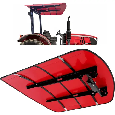 HECASA Red Plastic Cover for ROPS Tractors & Mowers, Fits 2"x2" or 2"x3" Frames, Compatible with 48-3/8"x48-3/8" All ROPS Equipped Vehicles, Adds 4" to Tractor Height for Outdoor Use