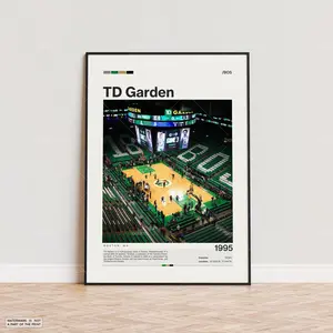 TD Garden Poster, Boston Celtics Poster Print, NBA Arena Poster, NBA Art, Sports Poster, Basketball Fan Gift, Modern Art