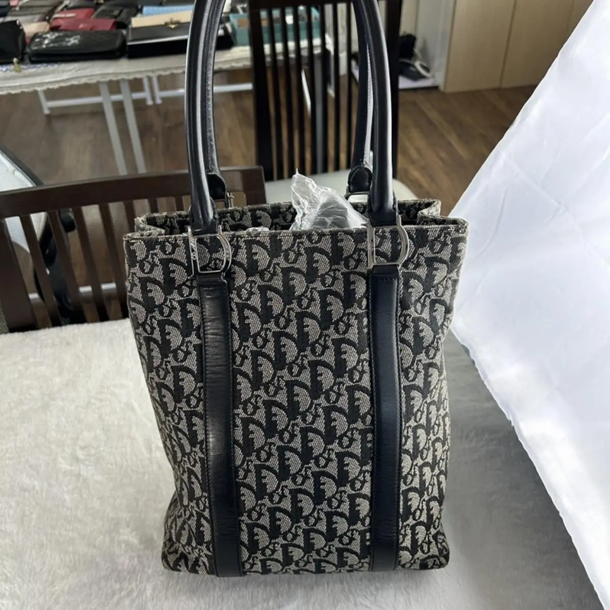 Pre-owned Dior As Shown Shoulder Bags Oblique Trotter Tote Bag