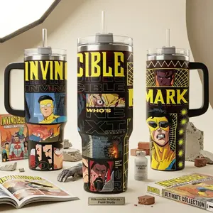 Invincible Tumbler Cup 20oz & 40oz, Stainless Steel Insulated Mug for Anime Fans