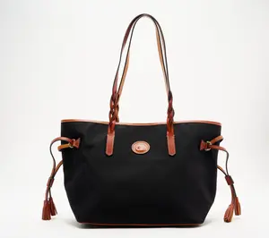 Dooney & Bourke Nylon Bailey Tote with Leather Trim