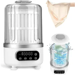 3L Portable 3 in 1 Washer Dryer Combo 3000mAh 3 Modes Mini Underwear Laundry Machine for Dorms Apartments Travel White