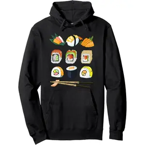 Kawaii Japanese Food Rolls Of Sushi Hoodie