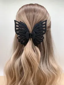 Women's Elegant Tiered Layered Butterfly Design Hair Claw Clip, Cute Trendy Hair Claw, Fashionable Hair Accessories for Daily & Party Decoration, Butterfly Clips