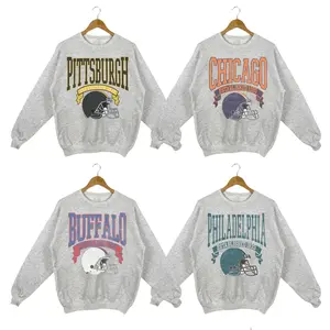 Vintage Football Sweatshirt, Hometown Crewneck Pullover, Retro City Game Day Shirt, Throwback Sports Unisex Top, ASH GREY Sweatshirt