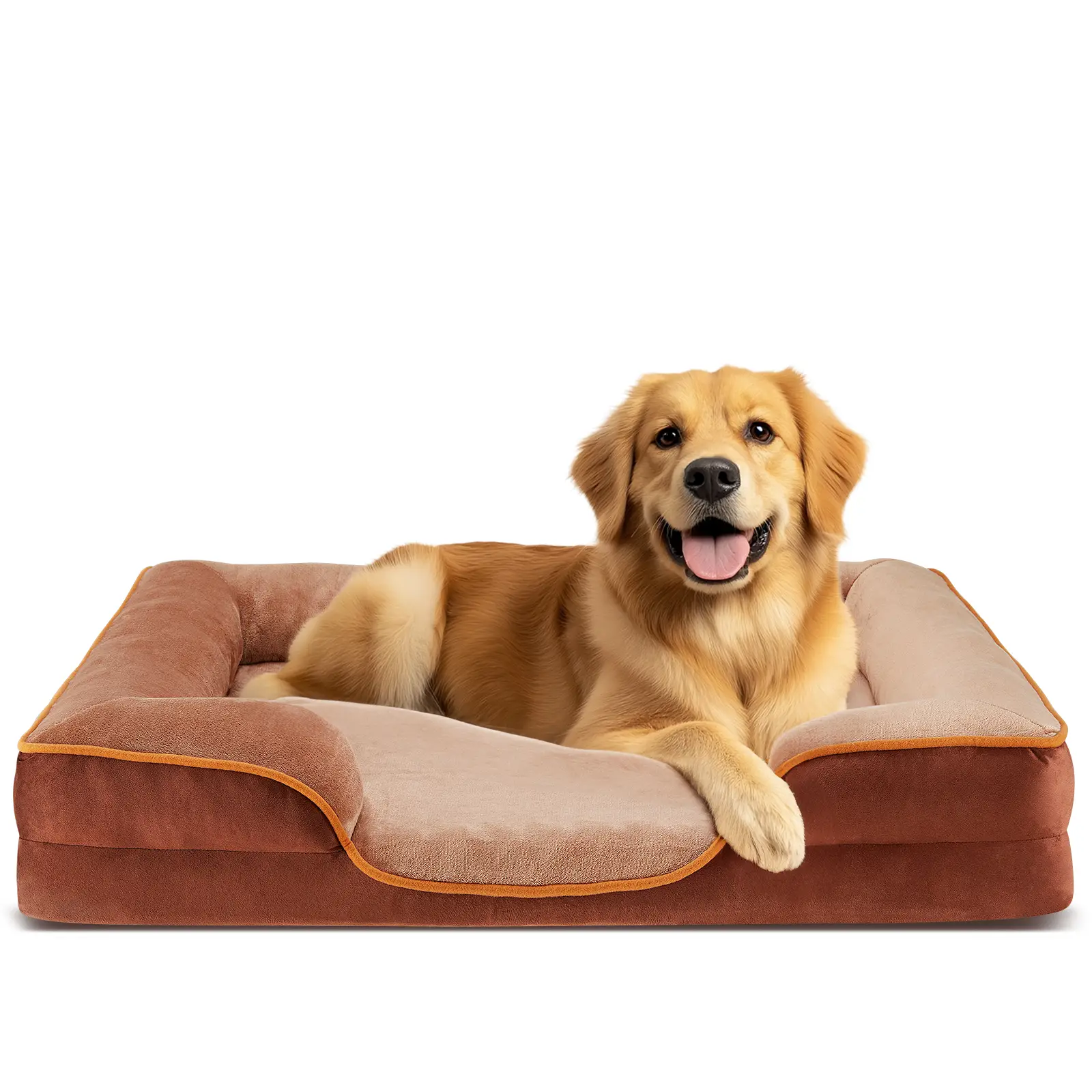 Orthopedic Dog Bed, Memory Foam Pet Bed for Medium Dogs with Washable Removable Cover Non-Slip Base Waterproof Liner Egg Crate Foam