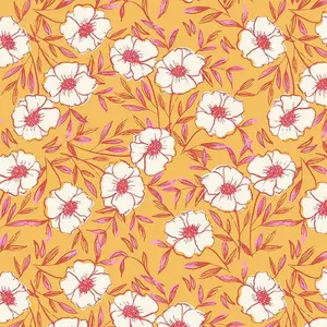 Petals and Stitches - Bouquet Bliss - Mustard - 1567-Y