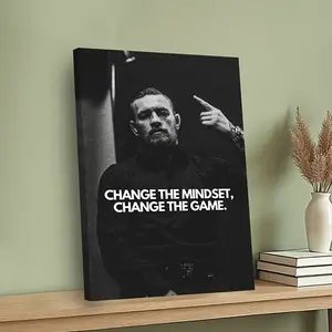 1 piece of McGregor inspirational 2D printed canvas decorative painting, boxing-themed wall art, ideal gift, suitable for office, cafe, home living room, bedroom, classroom, kitchen wall decoration