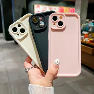 Solid Color Phone Case Casing, Soft TPU Anti-drop Cellphone Protective Case, Total Protective Shockproof Mobile Phone Cover for iPhone 11 12 13 14 15 Pro Max