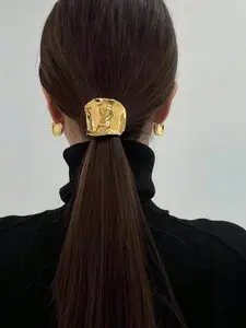 Minimalist Temperament Solid Color Hair Tie, Fashionable Hair Accessories for Women & Girls, Casual Versatile Hair Accessories for Daily Wear