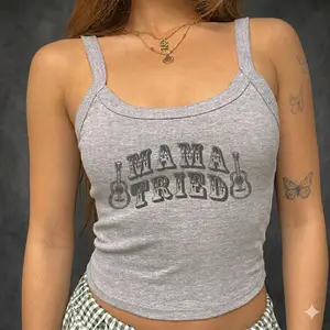 Mama Tried Country Music Festival Cropped Tank Top For Summer Country Concert Bachelorette Party Girls Weekend Gift For Bridesmaids Crop Tee