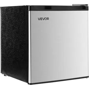 VEVOR Mini Fridge with Freezer, 1.6 Cu. Ft Compact Refrigerator w/Micron Freezer Zone, 7-Modes Adjust Temp, Energy Efficient Small Fridges, Reversible Door, Low Noise, for Bedroom Dorm Office, BlackVEVOR Super Brand Day