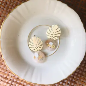 Alysa Nadeau Designs Hand Made Polymer Clay Lightweight Dangle Earring, Model #AlysaNadeauDesigns
