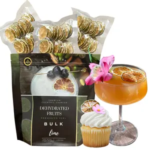 Dried Lime Slices | BULK SIZE | 270± Slices | Preserved Peel Premium DRIED FRUITS for Luxury Cocktail Garnishes for Bars and Home Hosts.
