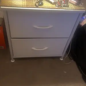 Nightstand With 2 Drawer,Removable Fabric Drawers,Adjustable Feet For Stability,Versatile Side Table For Bedroom Dorm And Living Room