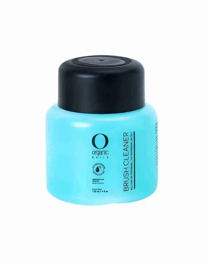 Organic Nails Brush Cleaner Liquid 4 fl oz Acrylic Cleaner Polish Gentle with Organic Ingredients for Safe & Effective Nail Care