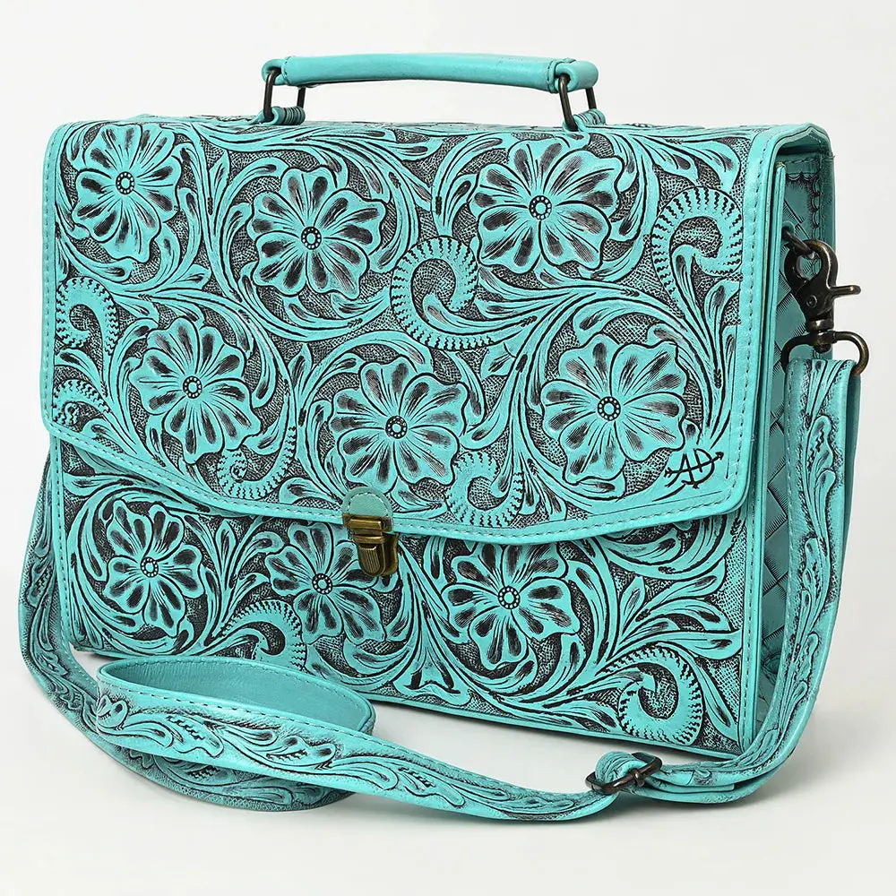 Broome Hand Tooled Leather Briefcase