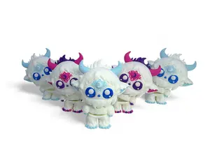 Snow Yetti-Celestial Yeti Monster- Cute Big Foot Kovo and Kova - 3 inches Lunaras Treasure Trove Exclusive Figurine