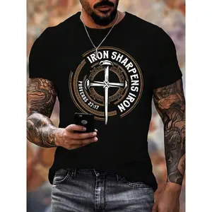 Iron Sharpens Iron Christian T-Shirt Proverbs 27:17 Graphic Tee