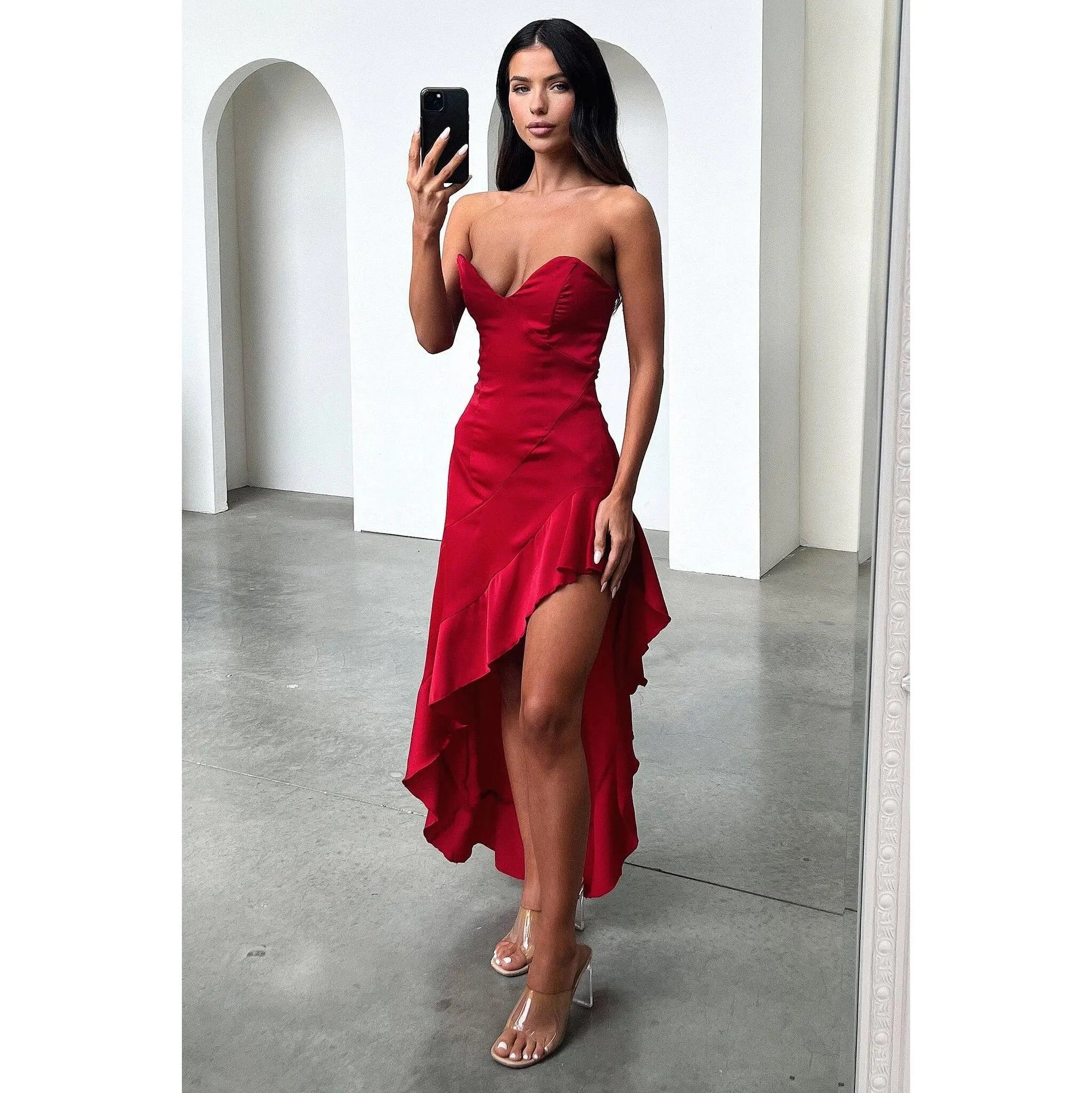 Leora Maxi Dress - Red