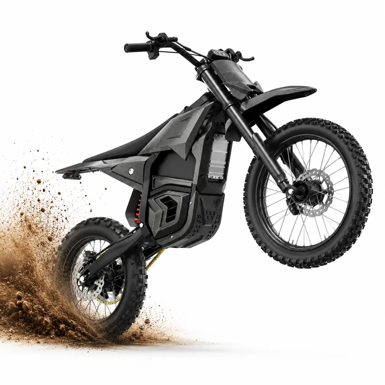 Q1 Electric Dirt Bike for Adults & Teens, 60V 30Ah Long Range Battery, 5500W Peak Power, 57MPH High Speed Electric Off Road Bike, Fat Tire Electric Trail Bike, Hydraulic Disc Brakes, IPX6 Waterproof