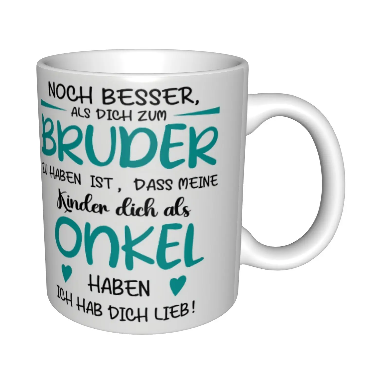 German brother mugs, birthday gifts for affectionate brothers, engraved ceramic coffee cups, easy to clean, family affection gifts, capacity 11 ounces