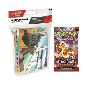 Pokémon Mini Portfolio with Booster Pack – Store & Protect Your Cards! Many Versions Available