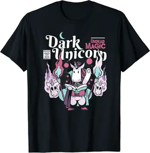 Dark Unicorn Undead Magic E-Girl Pastel Goth Cute Gothic T-Shirt - Feliciabr Shop 93B08ST2V73Z
