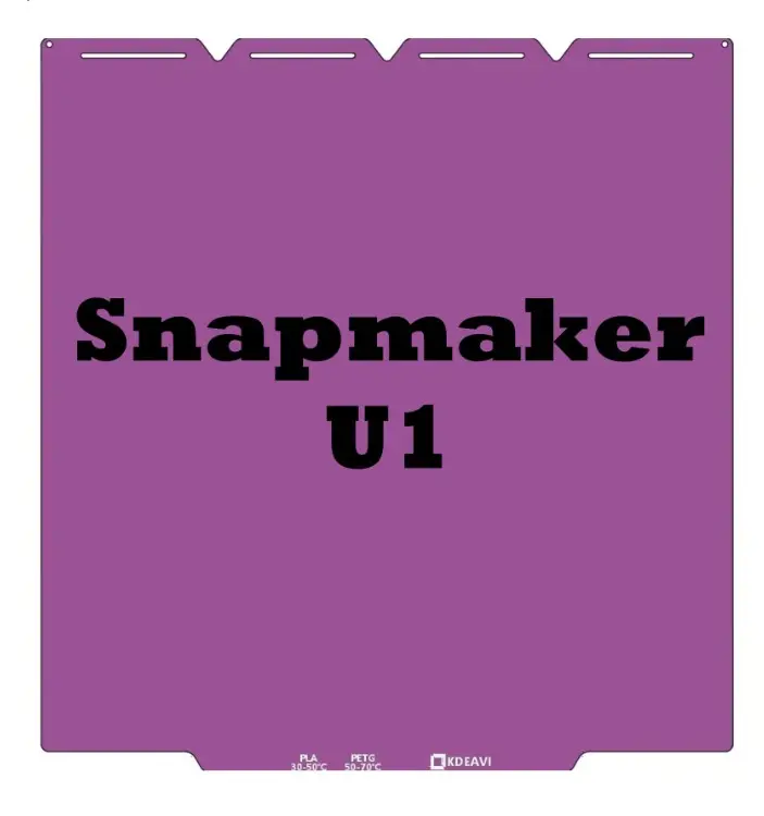 Snapmaker U1 KDEAVI Double Sided Textured PLU Cool Build Plate