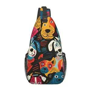 Crossbody Chest Bag Hiking Backpack Cartoon Style Dog Shoulder Bag Folding Large Capacity Fashion Durable Can Be Used For Shopping, Work, Leisure Travel Beach Bag Fishing Backpack Travel Accessories Must Have Backpack For School Back Christmas Gifts